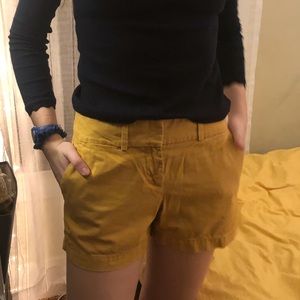 Marigold yellow LOFT 3" chino shorts
